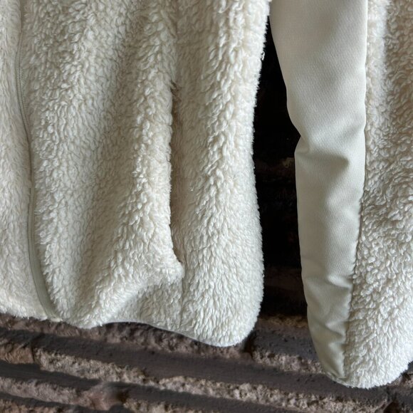 New Balance Ivory Teddy Fleece Full Zip Jacket Size Small - Picture 5 of 8